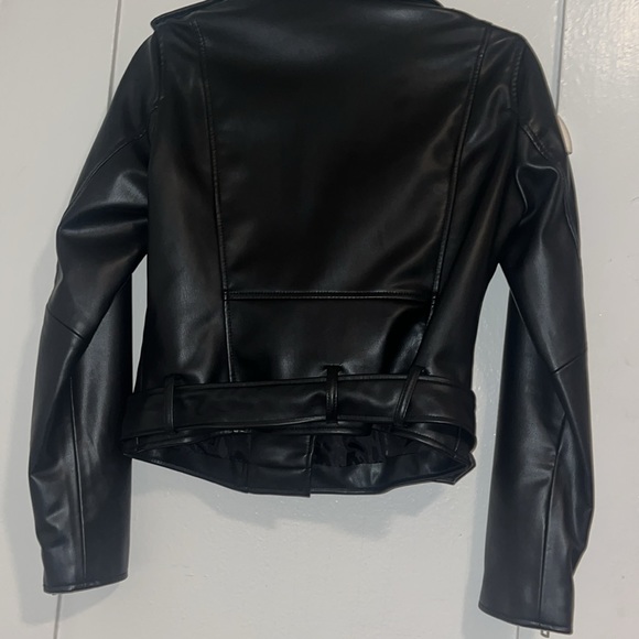 ZARA  FAUX LEATHER BIKER JACKET BLACK SIZE S | 3046/060 - Picture 7 of 7